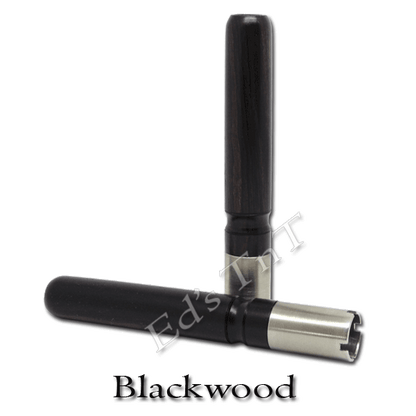 A wooden vapor stem, made of African Blackwood, with a stainless steel tip and screen, intended for use with Arizer Solo vaporizers.